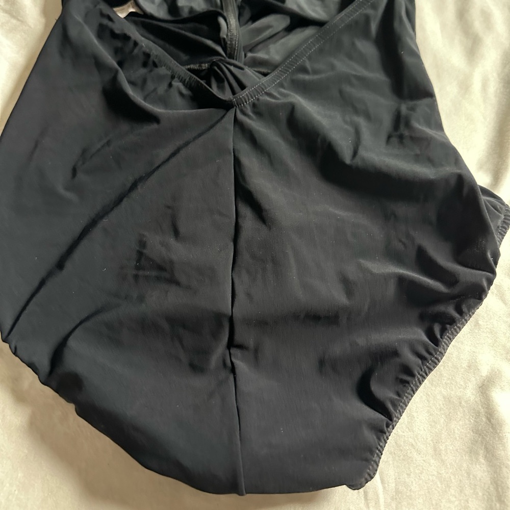 Karla Colette Basic Plunge Halter Elegant Black O… - image 7